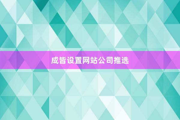 成皆设置网站公司推选